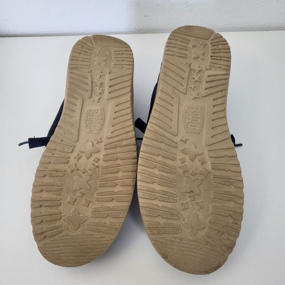 HEY DUDE Wally Waxed Canvas Mens 9 Navy Blue Casual Shoes Water Resistant main image 6
